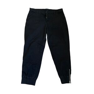 J Brand Arkin Zip Ankle Jogger Pants Black sz 31 Casual Comfy Athleisure Utility